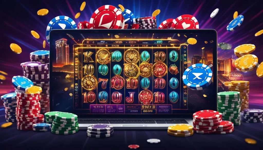 Sân bóng đá với quả bóng và cầu thủ đang chạy, biểu tượng của cá cược bóng đá tại hi888 nhà cái